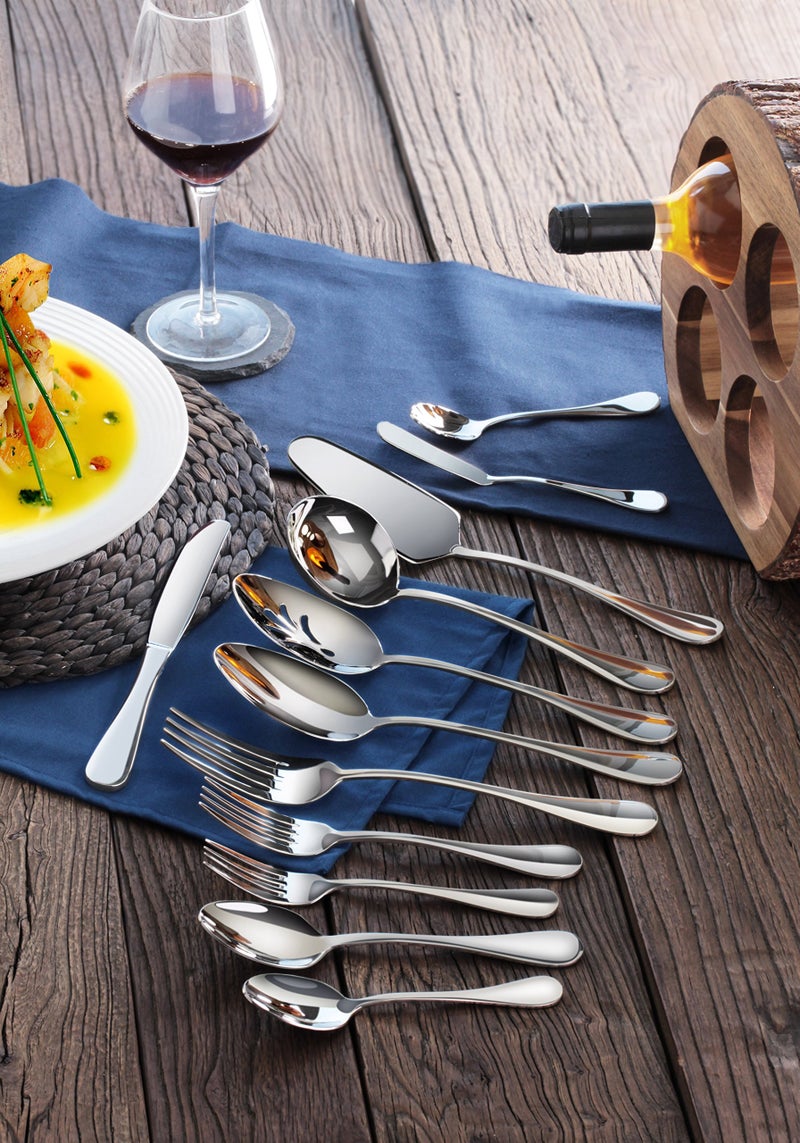Artaste 56440 Rain 18/10 Stainless Steel 47-Piece Flatware Set, Service for 8 - Image 5